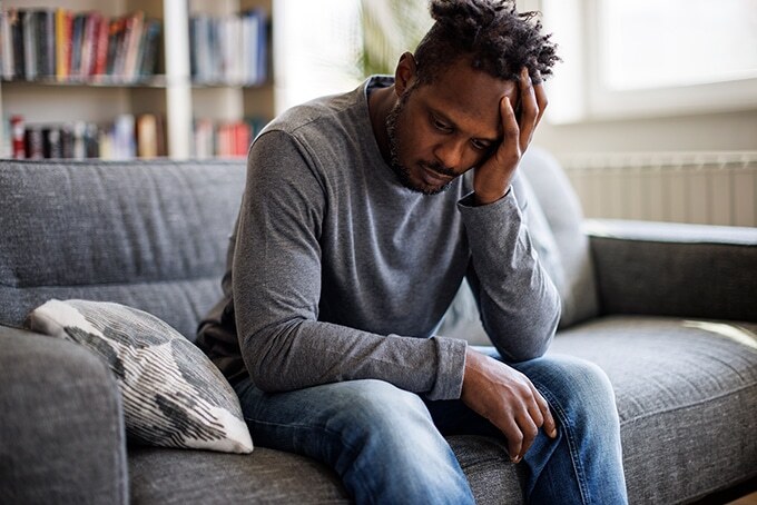 black man experiencing panic attacks